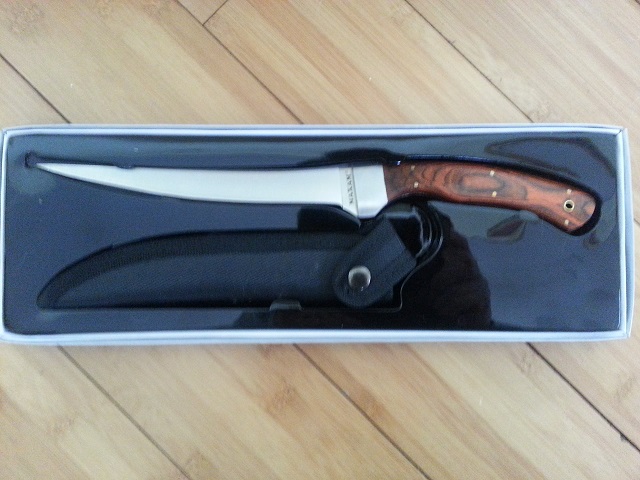 7" wooden filet knife